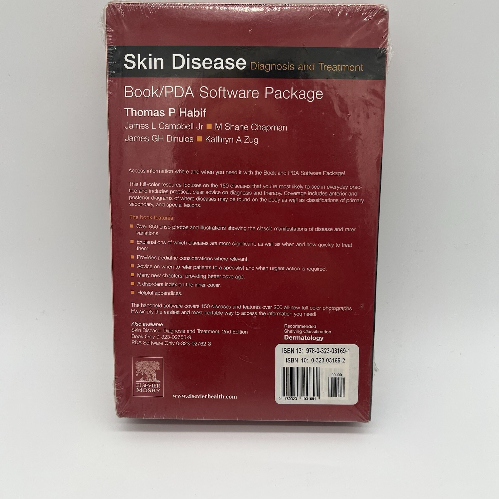 Skin Disease Diagnosis & Treatment 2nd Edition – NEW Sealed HC w/ CD – Habif