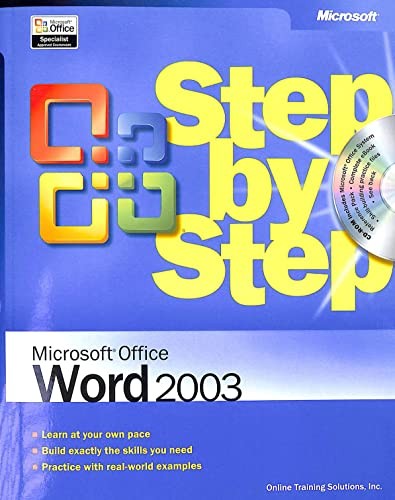 Microsoft� Office Word 2003 Step … by Online Training Solu Mixed media product