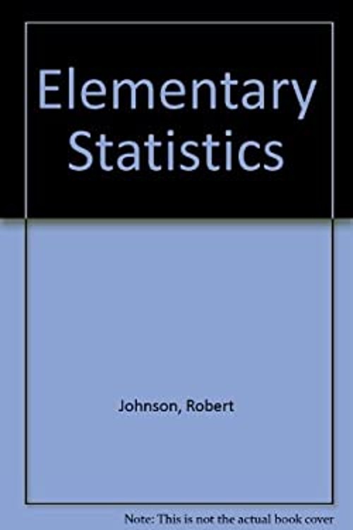 Elementary Statistics Paperback Robert R. Johnson