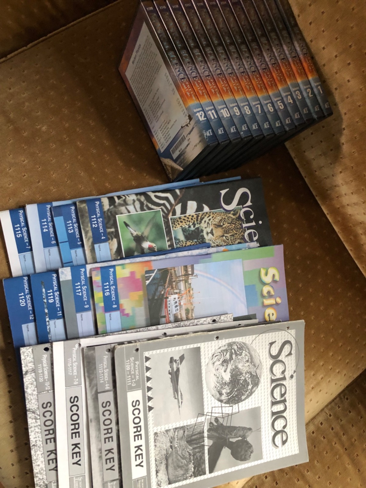 ACE school of tomorrow physical science dvds, paces & keys lot