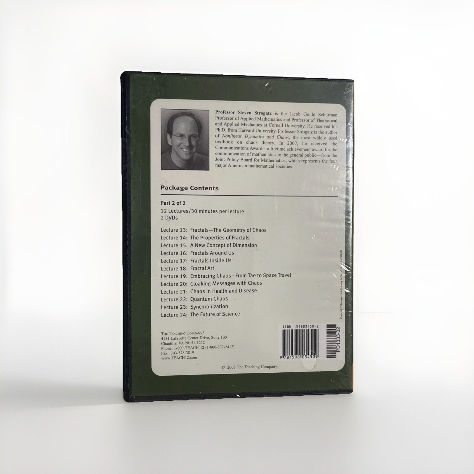 DVD Chaos by Steven Strogatz NEW Fractals Quantum Chaos Synchronization