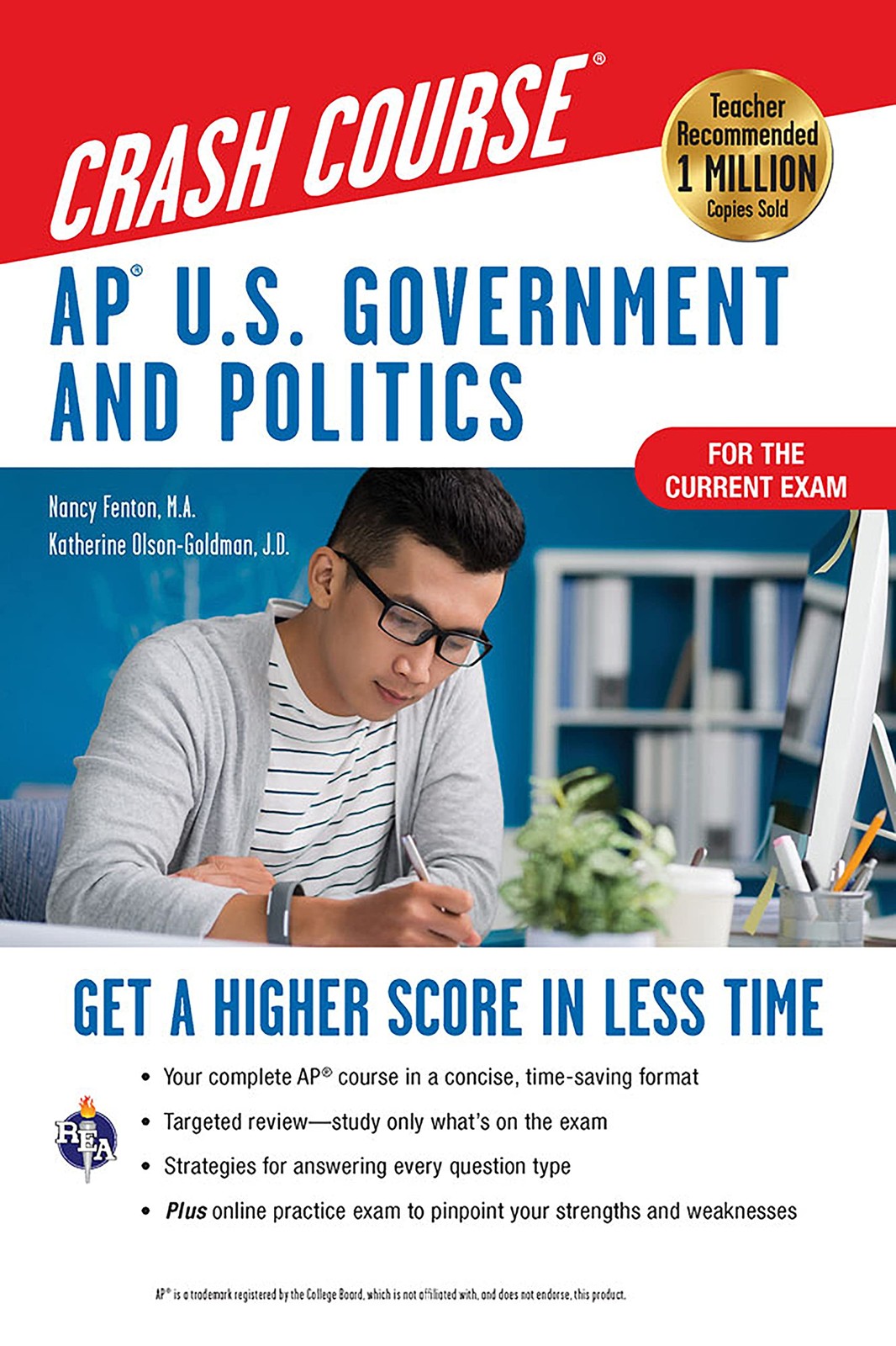 AP U.S. Government & Politics Crash Course, A Time-Saving Study Guide: Get a…