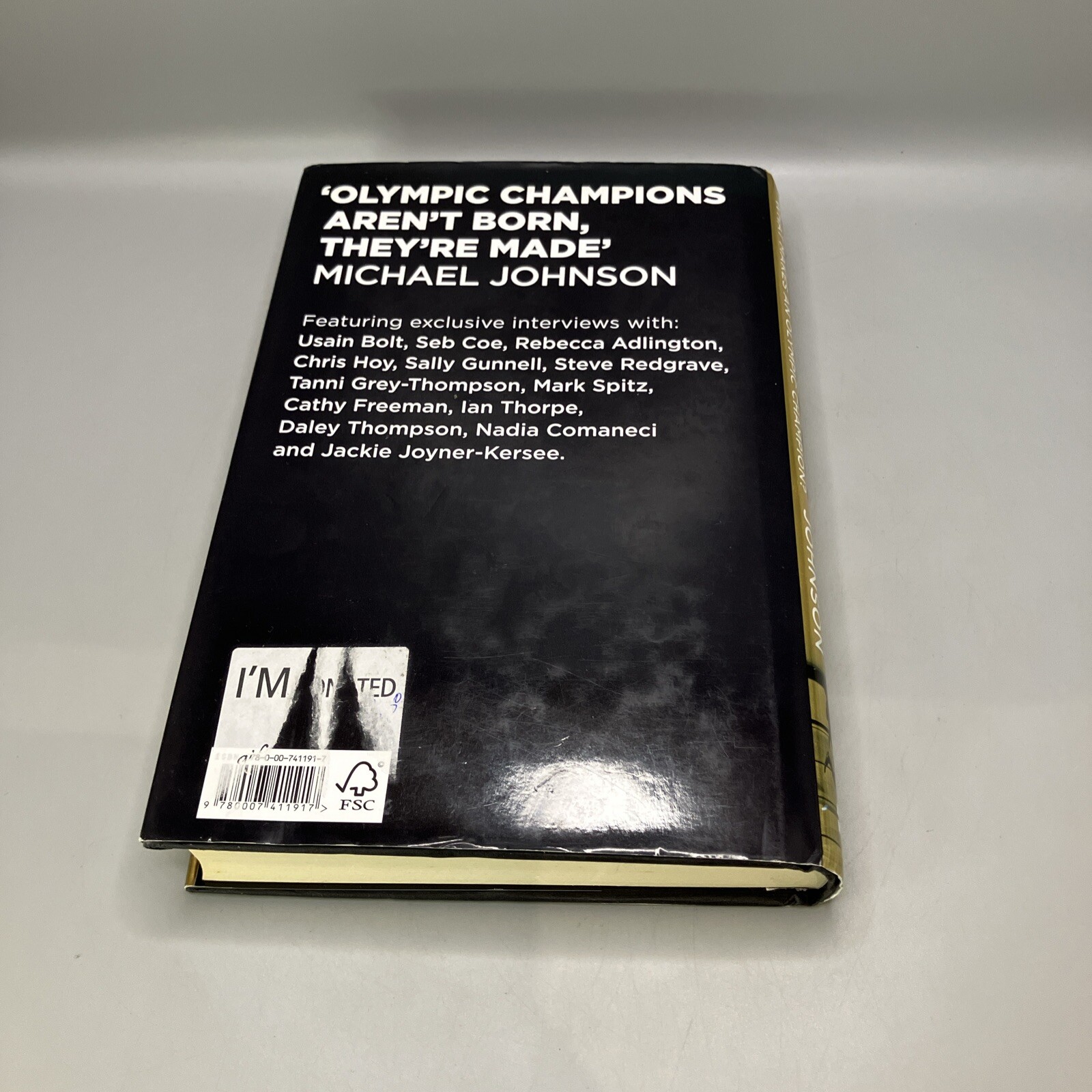 Michael Johnson Signed First Edition Gold Rush Hardback Book Olympic Champion.