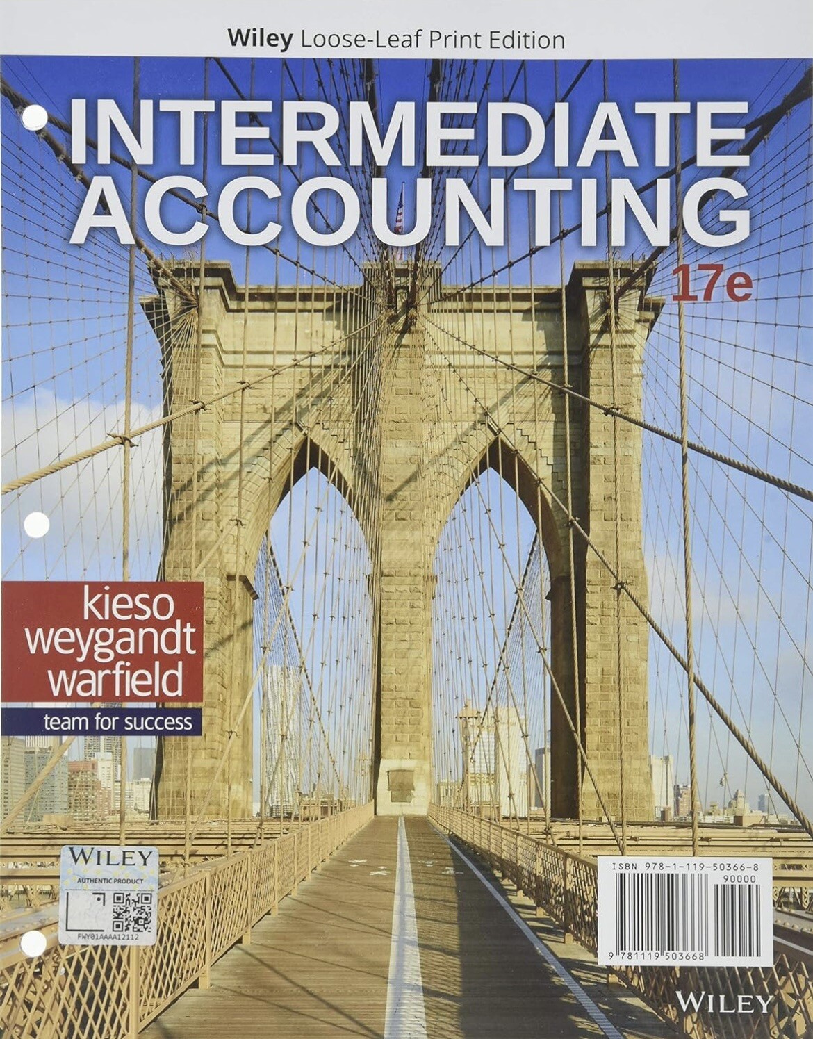 Intermediate Accounting 17 Wiley Loose-Leaf Print Edition Kieso Weygandt New