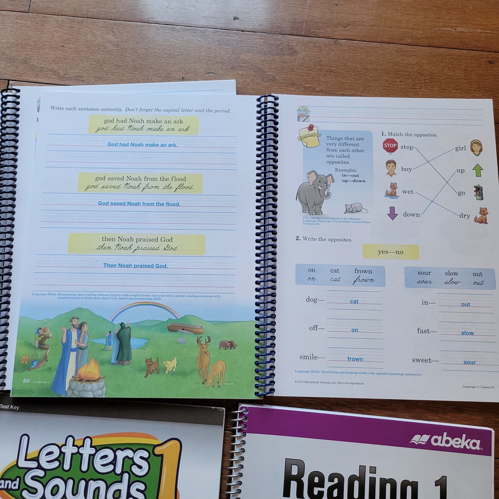 Abeka 1st Grade Math & Language Arts Teacher’s Answer Keys, 10 Books