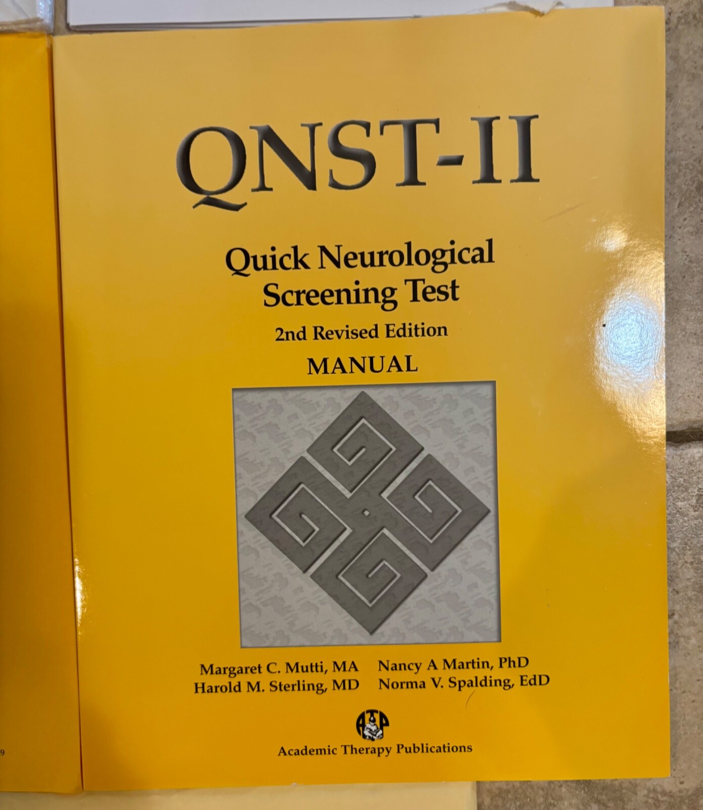1979 ATP — Quick Neurological Screening Test QNST — Manual, Cue Cards, Score