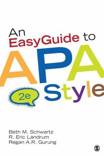 An EasyGuide to APA Style; EasyGuide- spiral-bou, Beth M Schwartz, 9781452268392