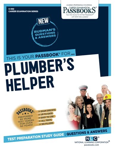 PLUMBER’S HELPER (C-592): PASSBOOKS STUDY GUIDE (592) By National Learning *NEW*