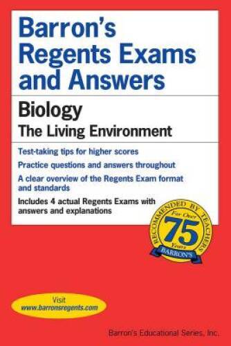 Barron’s Regents Exams and Answers: Biology – Paperback – VERY GOOD