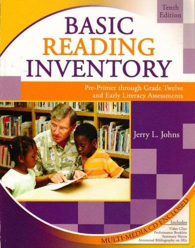 BASIC READING INVENTORY W/CD – Paperback By Jerry L. Johns – GOOD