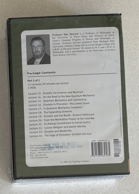 New – Great Courses Albert Einstein: Physicist, Philosopher, Humanitarian, DVD