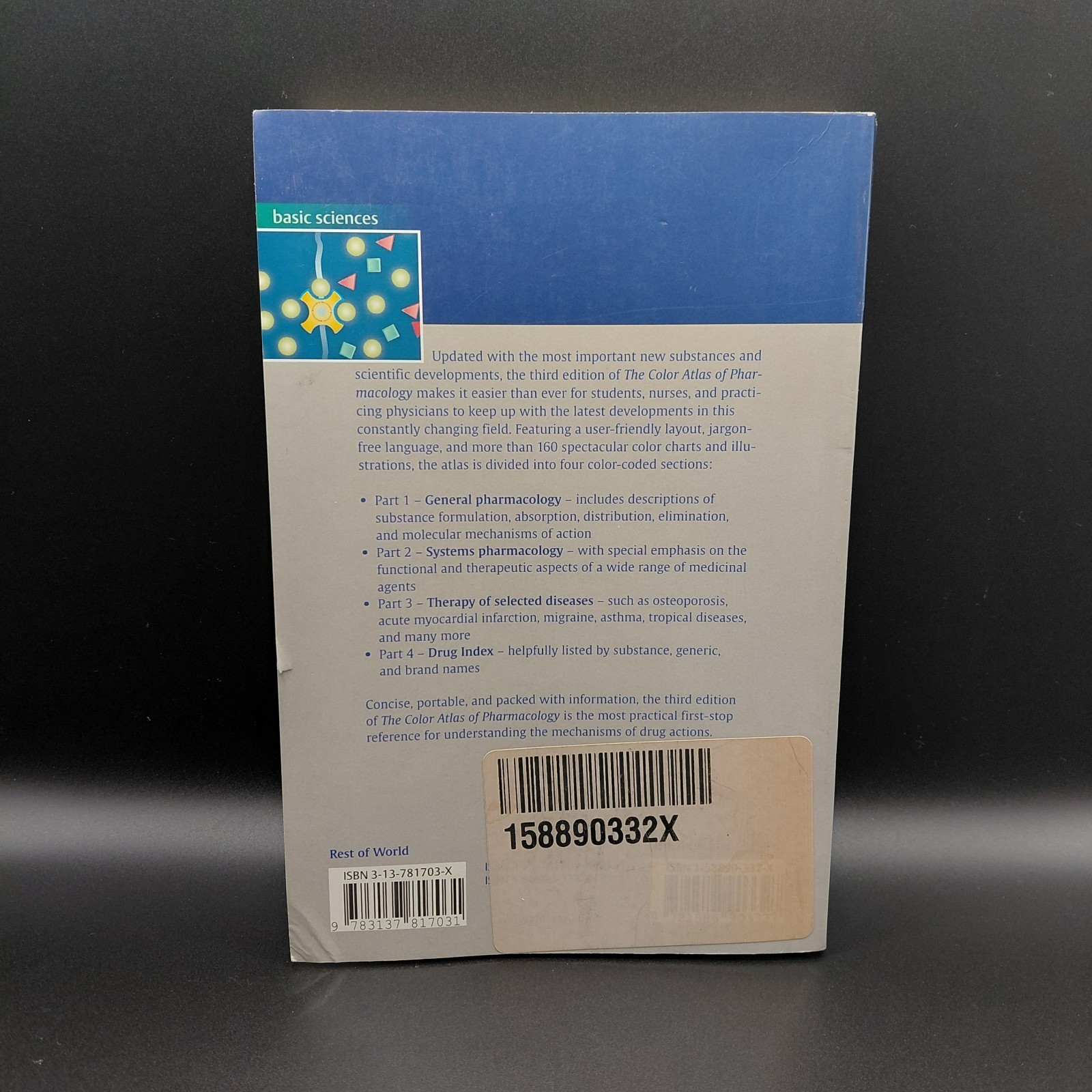 Color Atlas of Pharmacology Heinz Lüllmann 3rd Edition Paperback