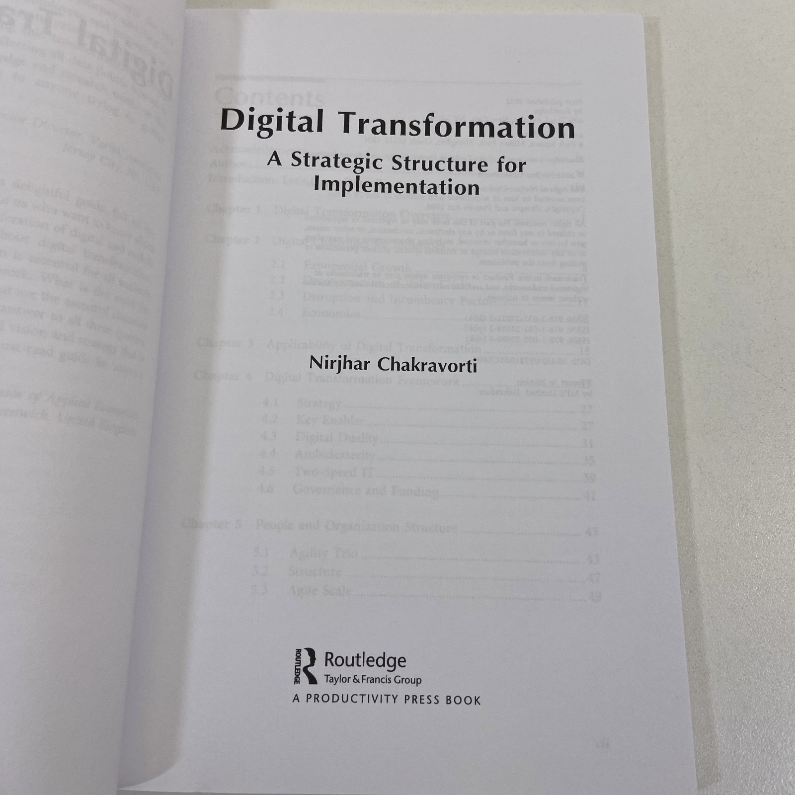 Nirjhar Chakravorti Digital Transformation 2022 Routledge TPB Productivity Press