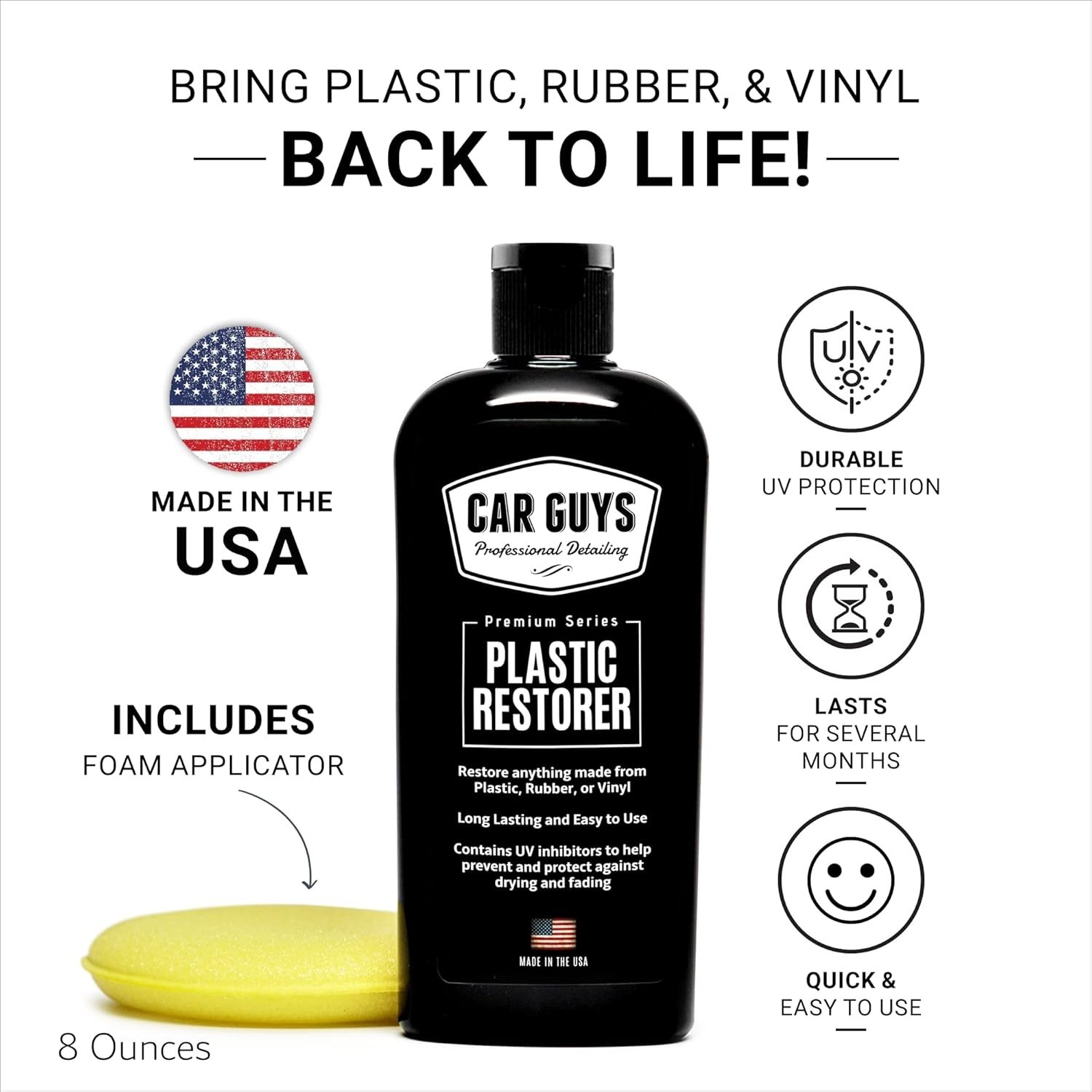 Plastic Restorer – 8 Oz – Black