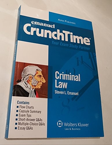 CrunchTime: Criminal Law – Paperback By Steven L. Emanuel – GOOD