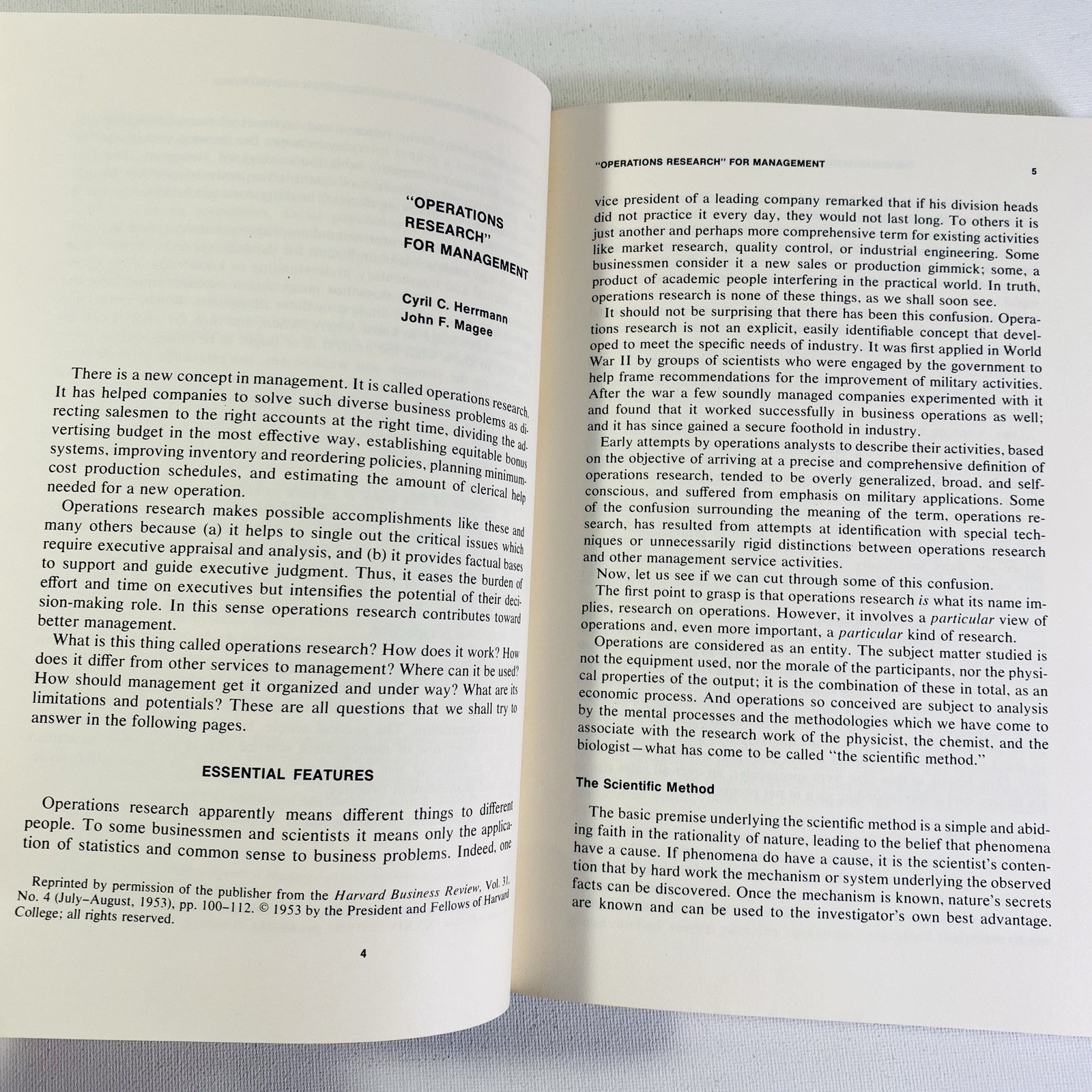 Quantitative Disciplines in Management Decisions by Levin & Lamone 1969 Hardcove
