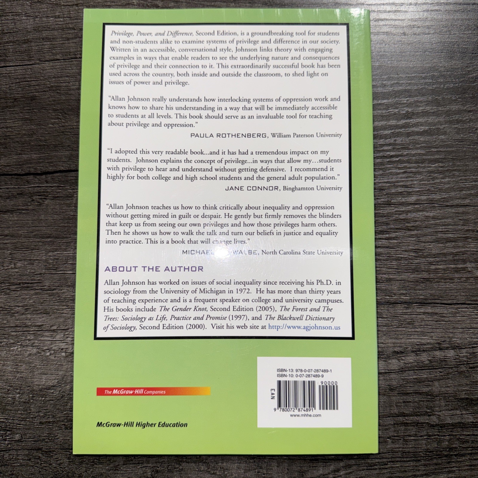 Privilege, Power, and Difference by Allan G. Johnson (2005, Trade Paperback)
