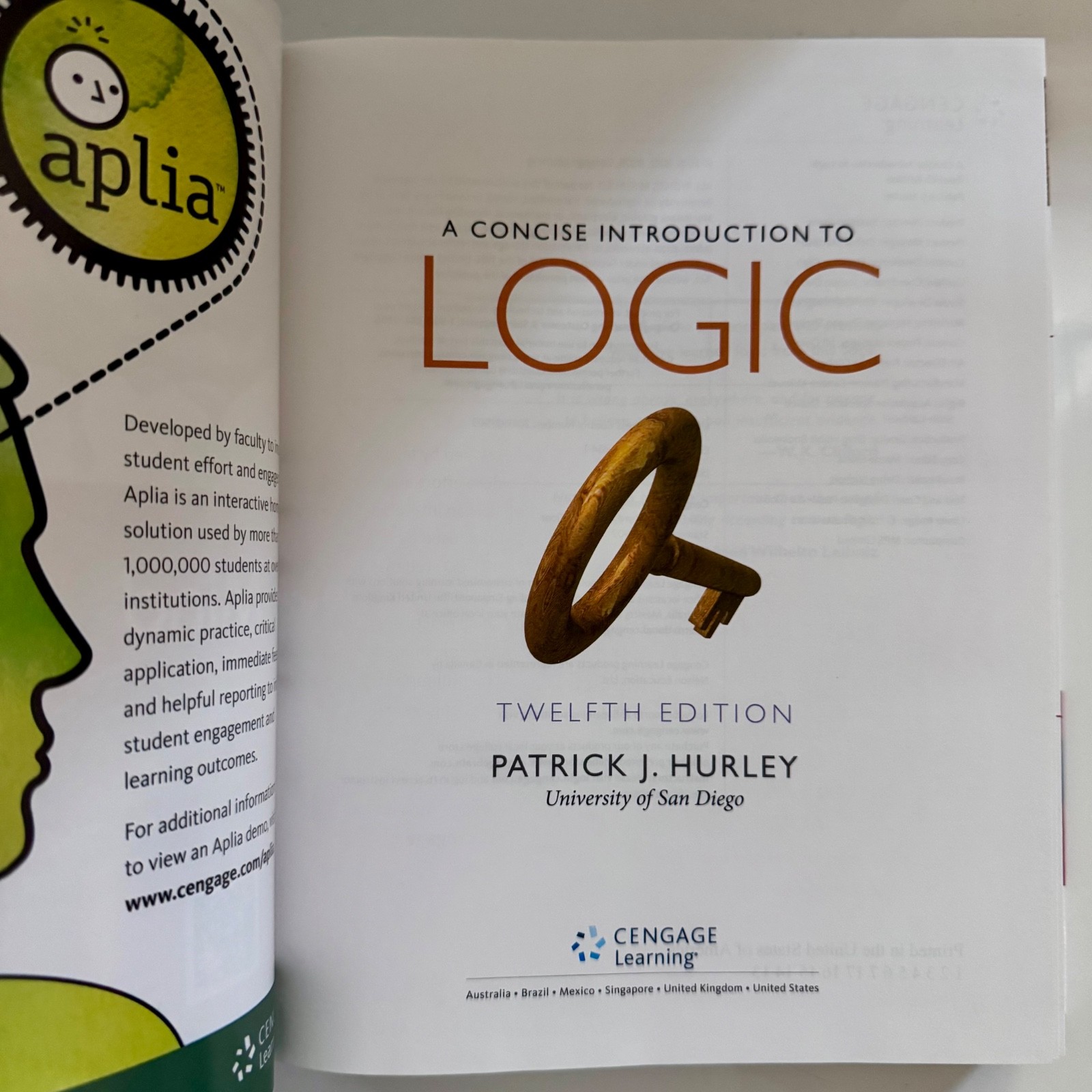 A Concise Introduction to Logic, Hurley, Patrick J., Instructor’s Edition, HC