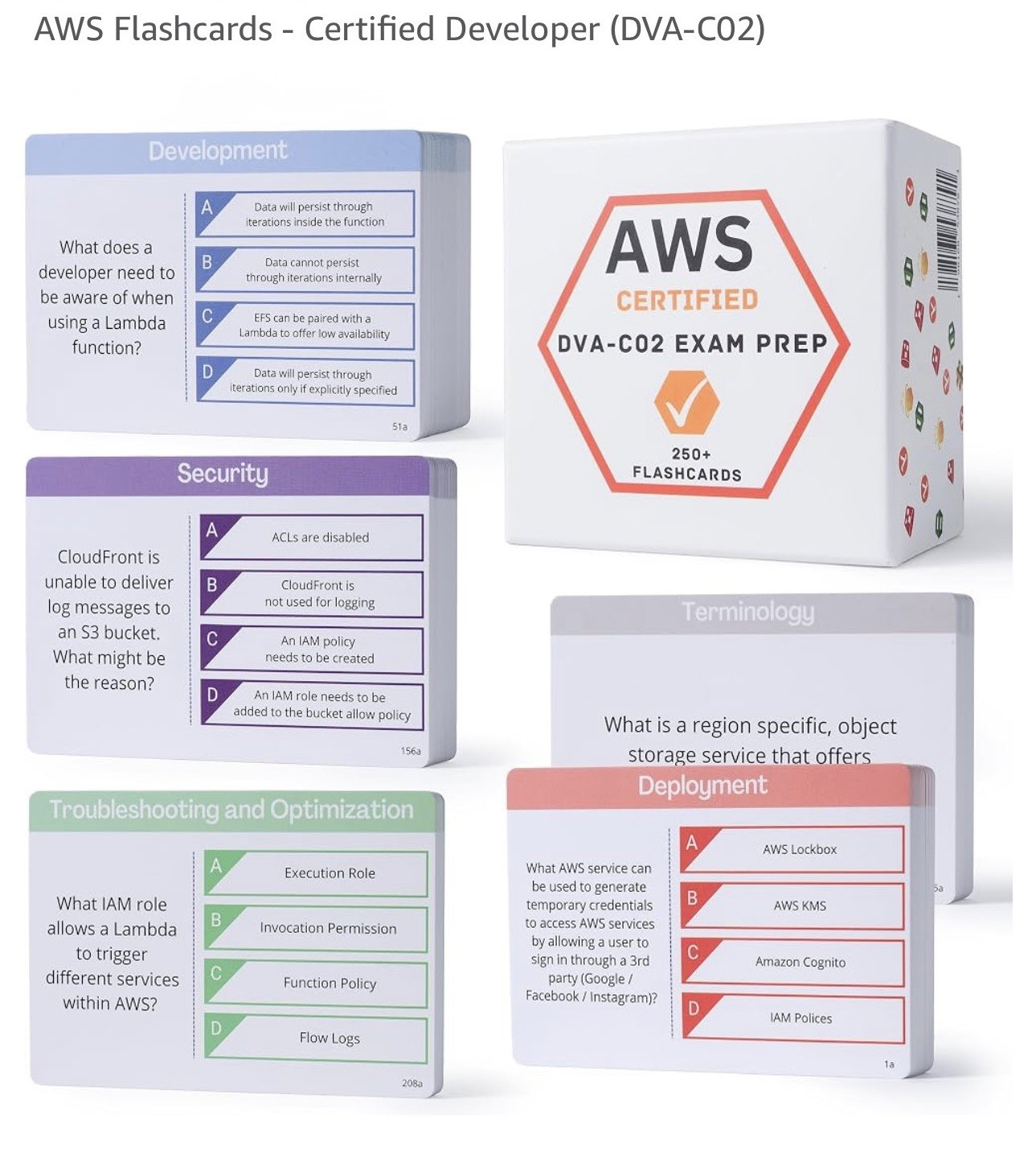 AWS Certified DVA-C02 Exam Prep Flashcards 250+