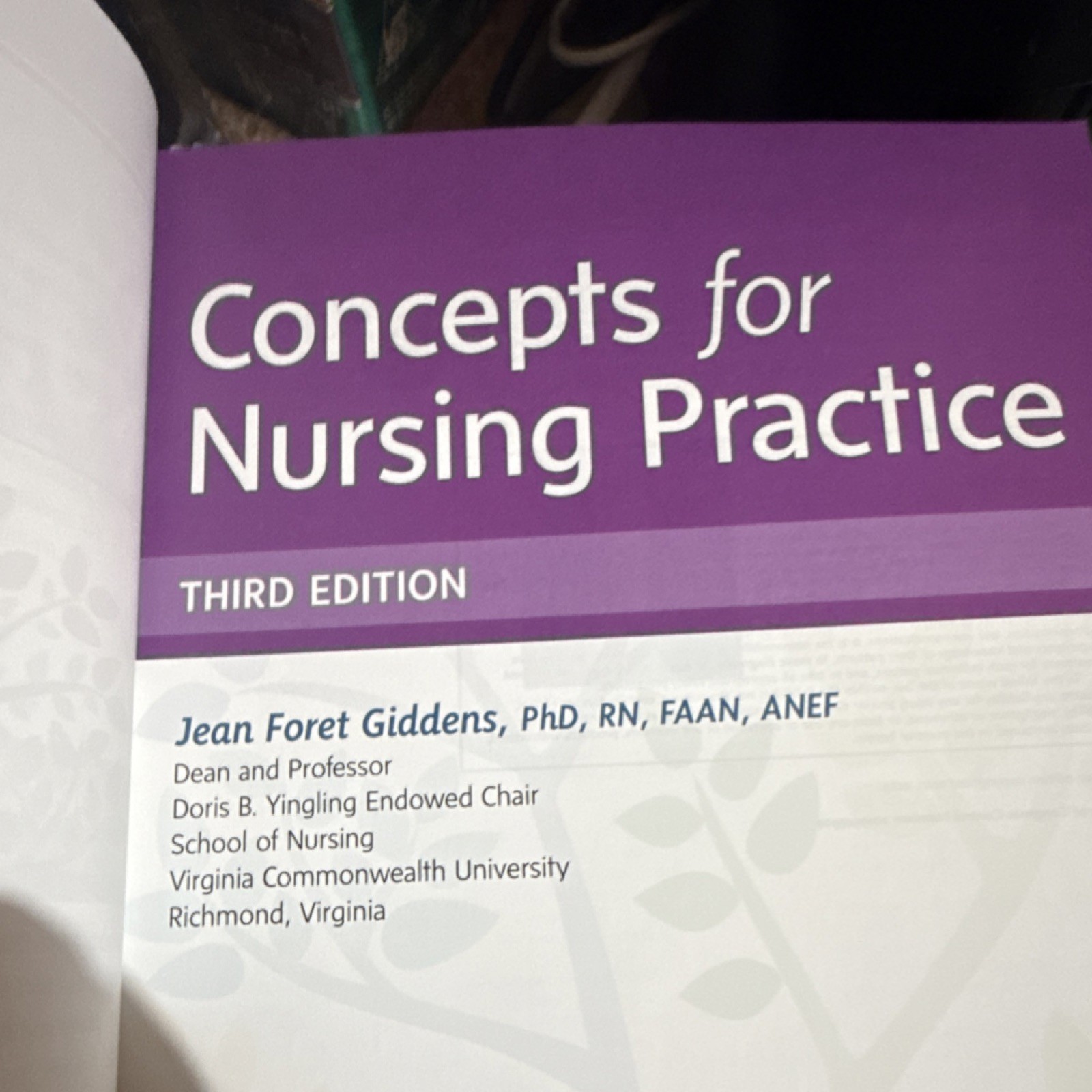 Elsevier Concepts for Nursing Practice 3rd Ed Jean Foret Giddens 2013 PB 576p