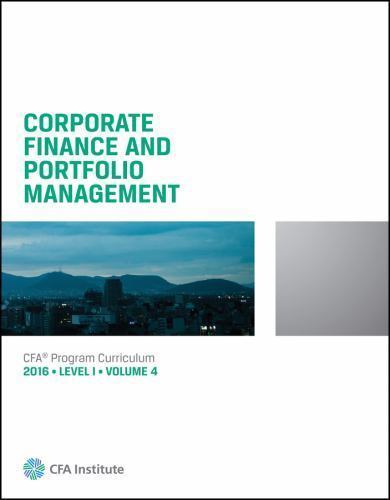 2016 CFA Program Curriculum Level I Volume 4, CFA Institute, New Book