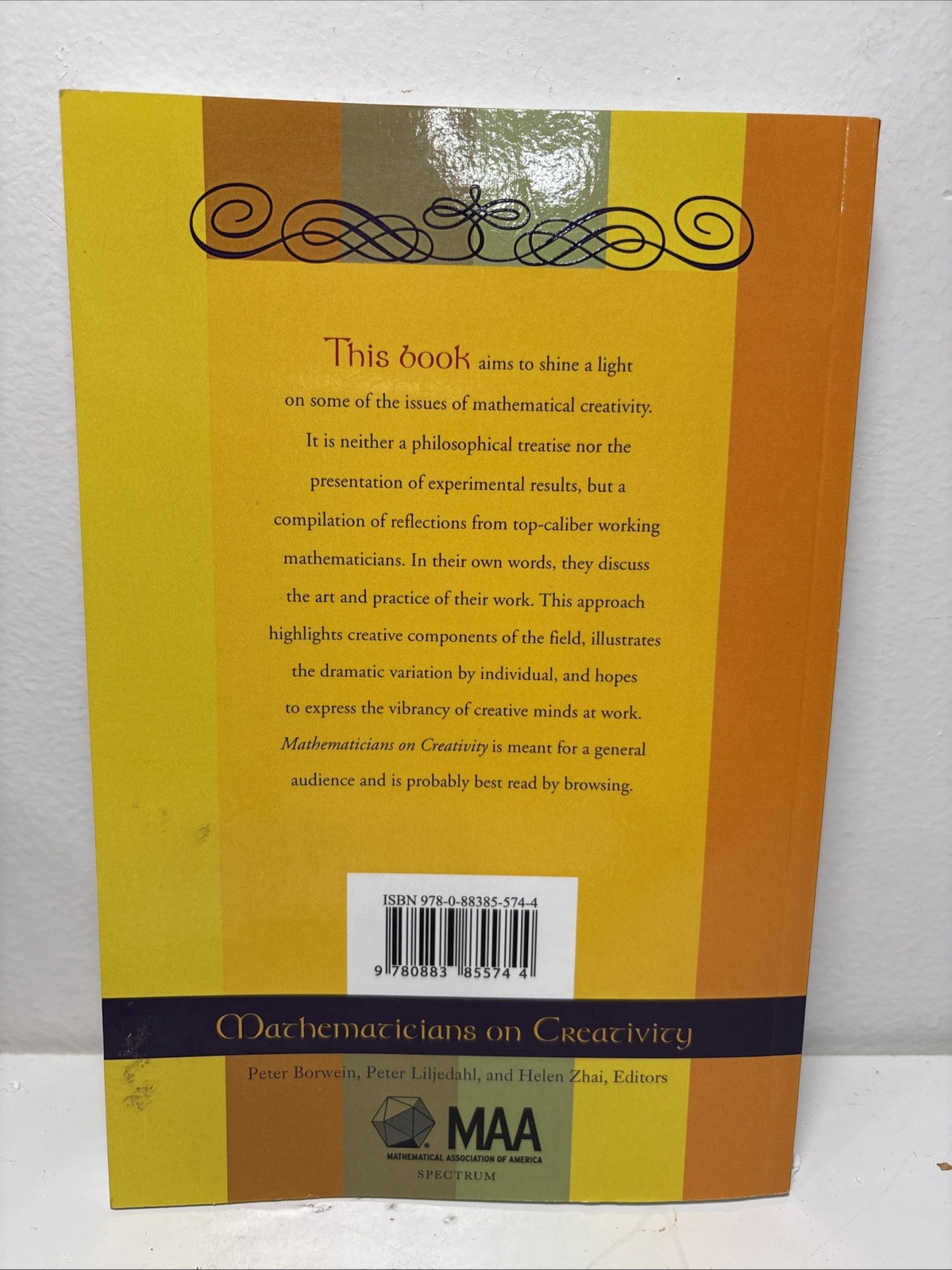 MATHEMATICIANS ON CREATIVITY (SPECTRUM) By Peter Liljedahl & Helen Zhai *VG+*