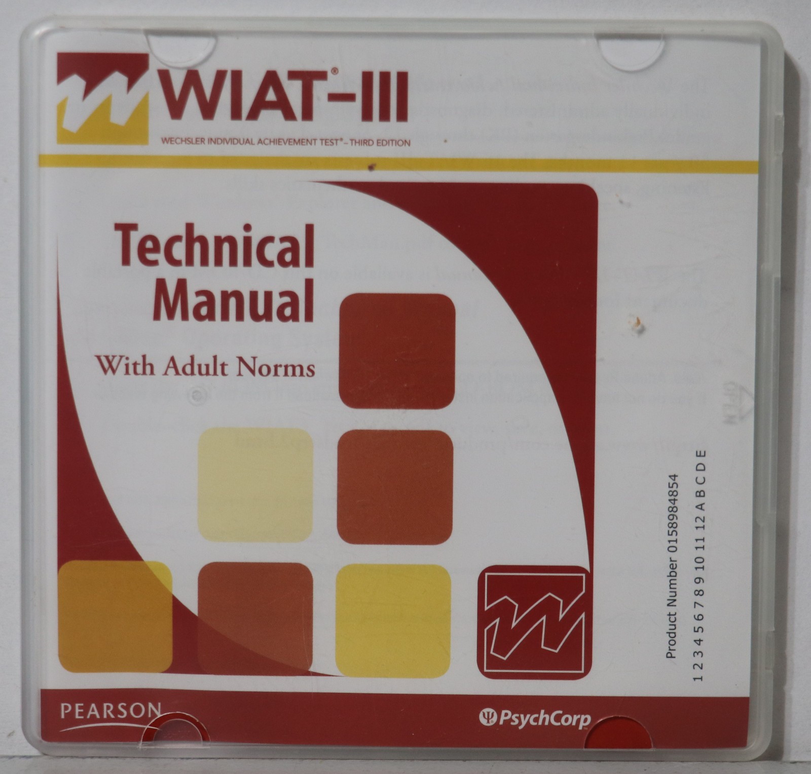 Wechsler Individual Achievement Test Third Edition WIAT-III Technical Manual CD