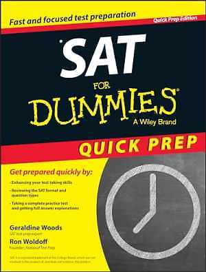 Sat for Dummies: Quick Prep – Paperback, by Woods Geraldine; Woldoff – Good