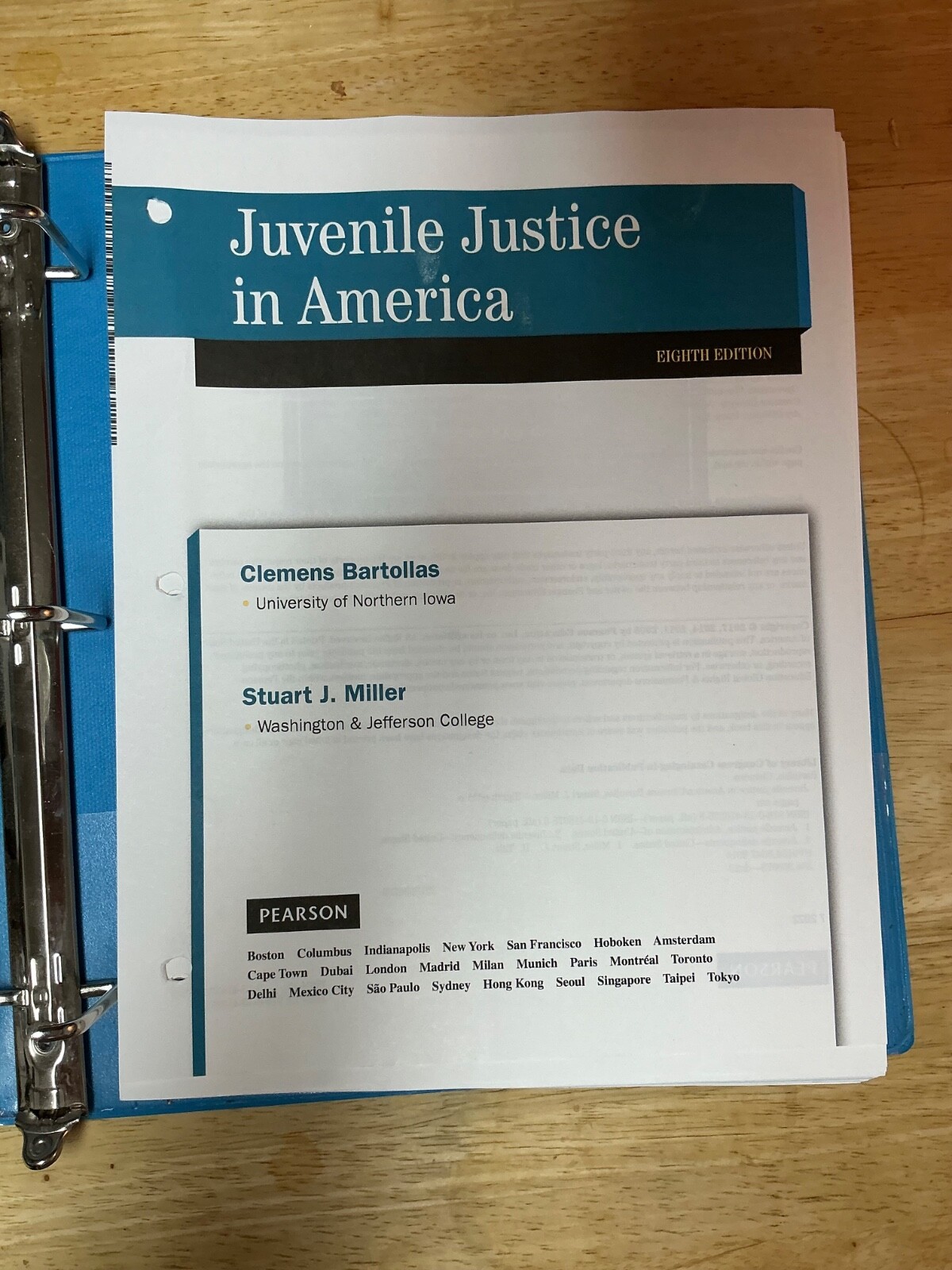 Juvenile Justice in America by Bartollas and Miller (Loose Leaf)
