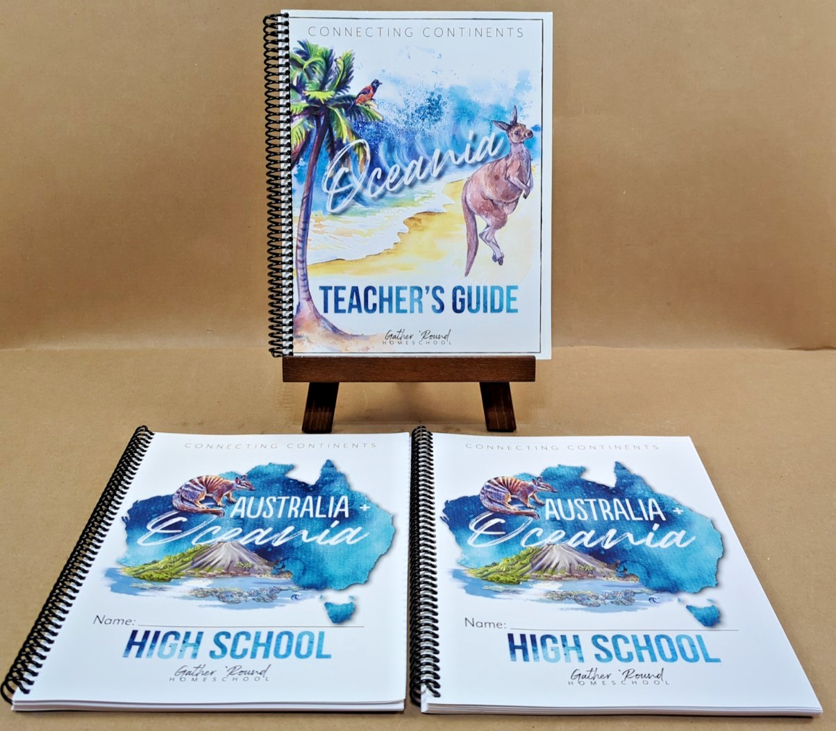 Gather Round Australia Oceania Teacher’s Guide & (2) High School Workbooks NEW