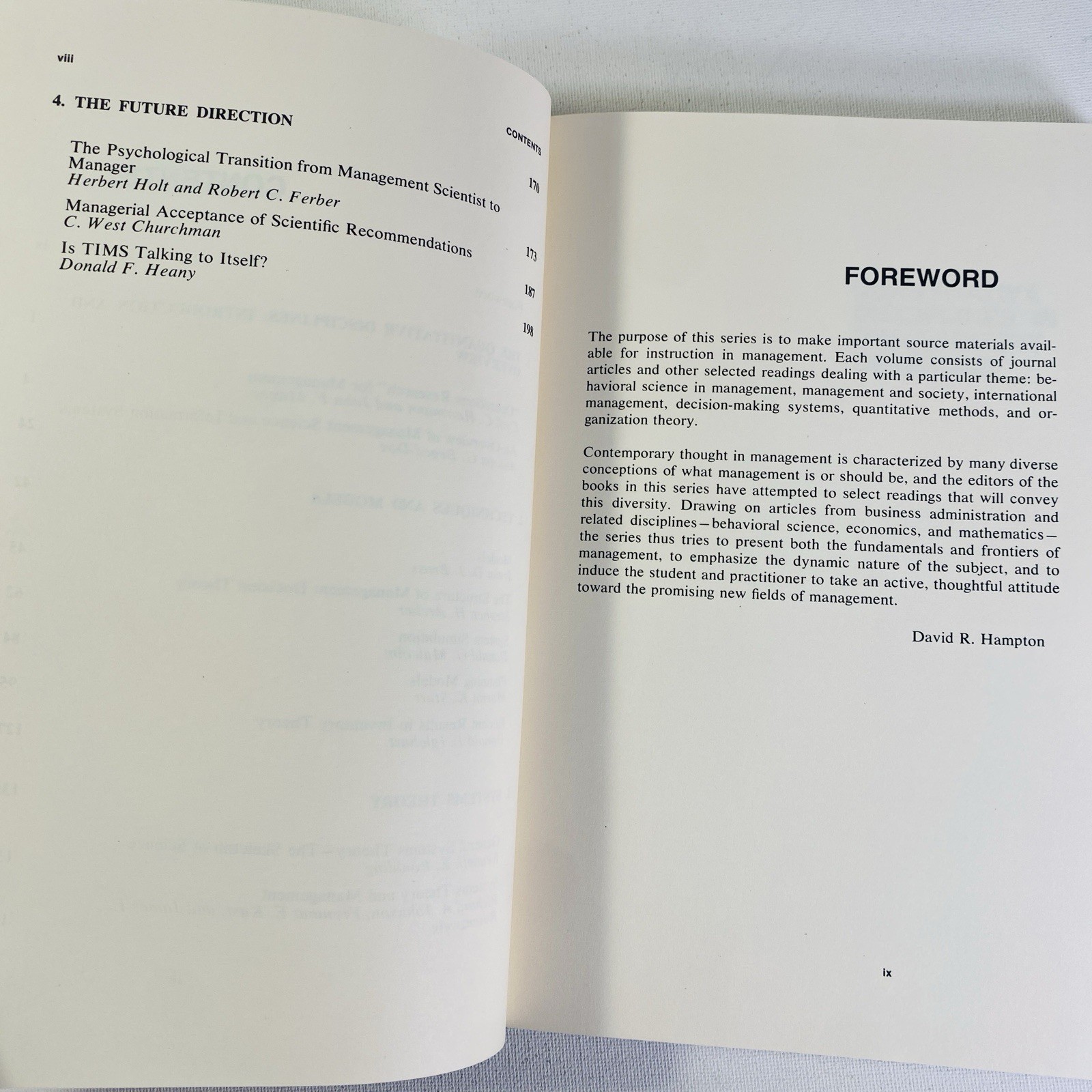 Quantitative Disciplines in Management Decisions by Levin & Lamone 1969 Hardcove
