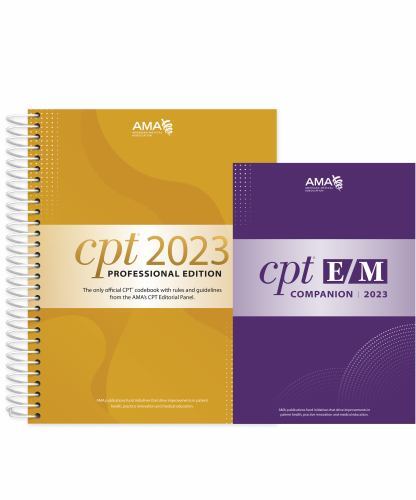 CPT Professional 2023 and e/M Companion 2023 Bundle by American Medical…