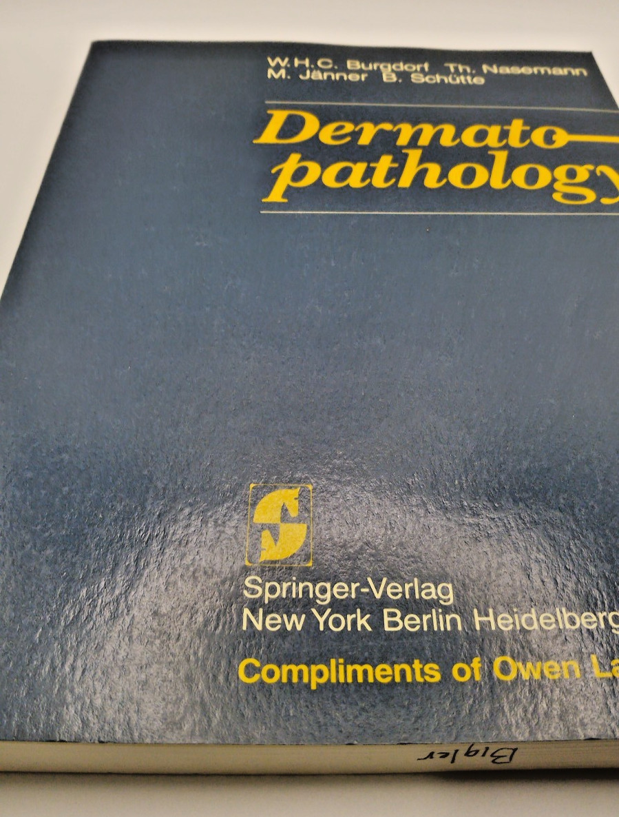 Dermatopathology Burgdorf Nasemann Janner Schutte ISBN 0387960112