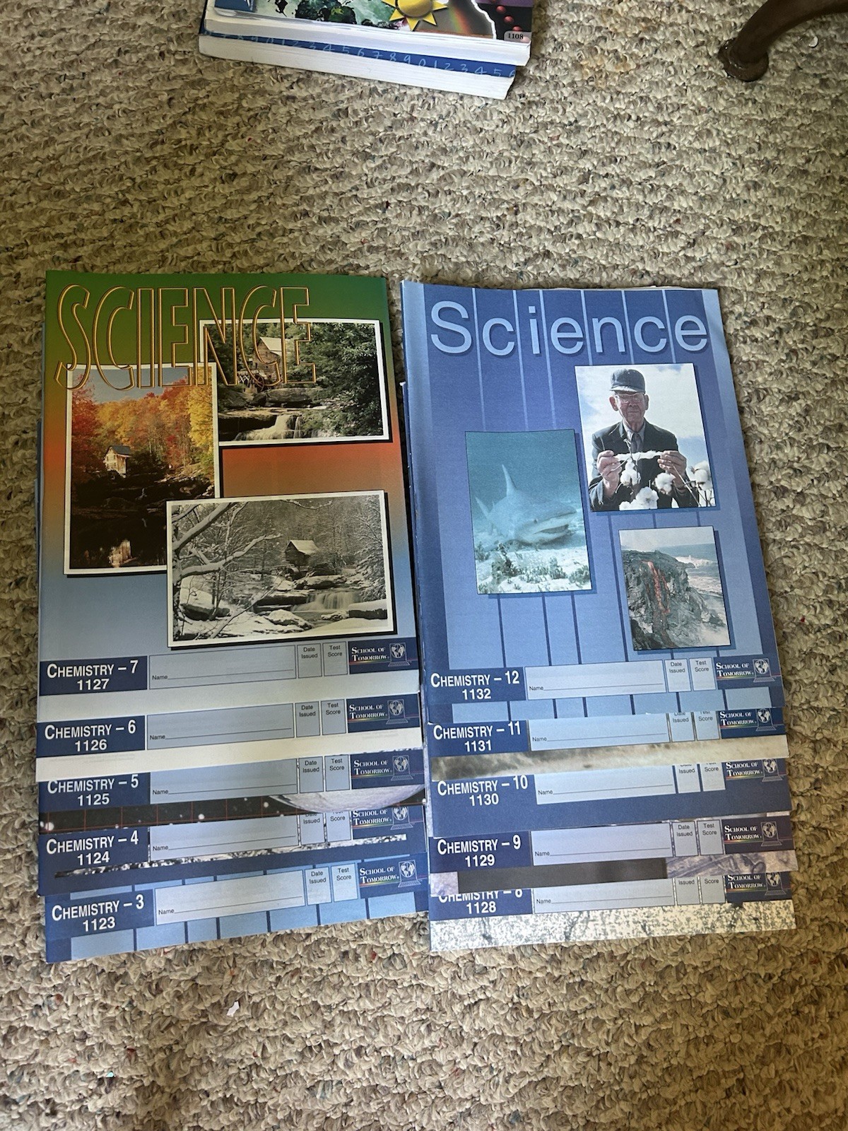School of Tomorrow/Chemistry High School Textbook Set Lot Booklets 2-12