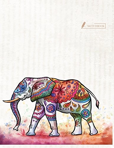 SKETCH BOOK: ELEPHANT COVER (8.5 X 11) INCHES 110 PAGES, By Char Story BRAND NEW