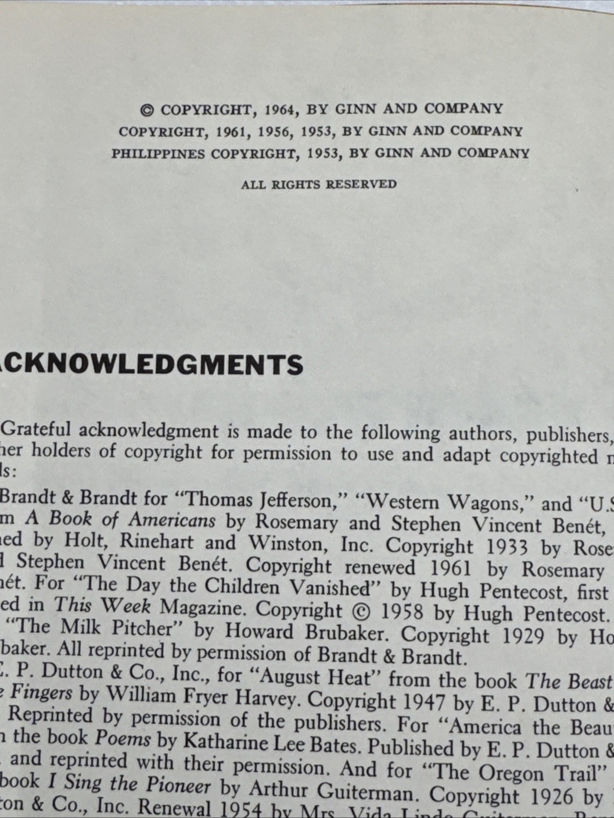 Exploration through Reading Ginn & Company 1964 Junior High Vintage Textbook