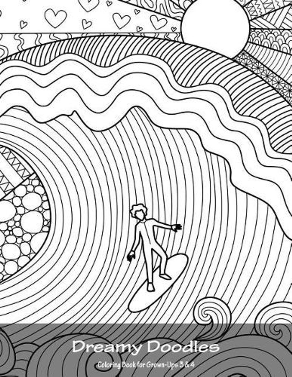 Dreamy Doodles Coloring Book for Grown-Ups 3 & 4 by Nick Snels (English) Paperba