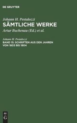 S?Mtliche Werke, Band 15, Schriften Aus Den Jahren Von 1803 Bis 1804
