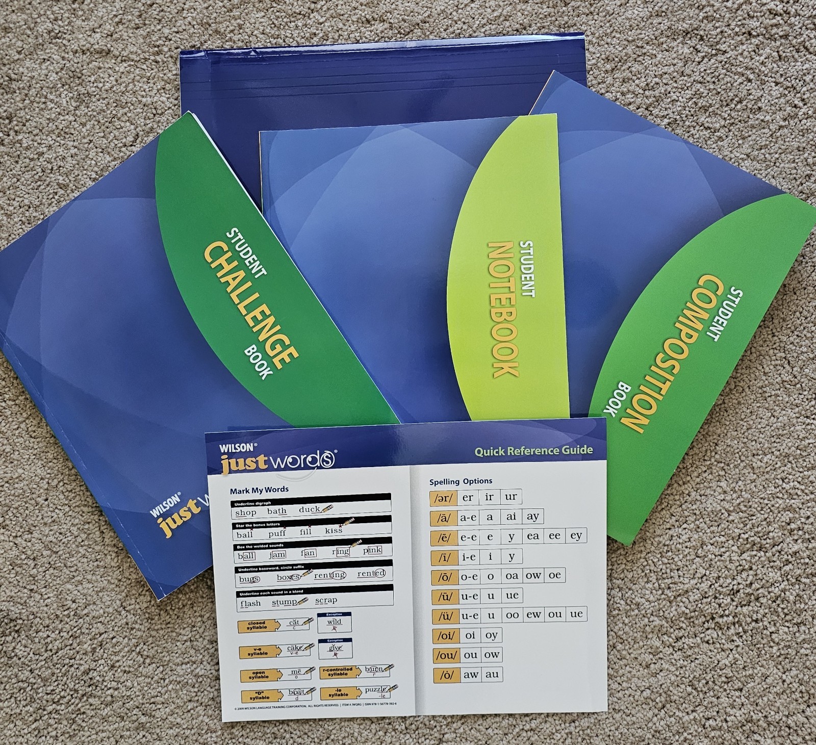 Brand New WRS Just Words Student Consumables SNB Dictation Challenge