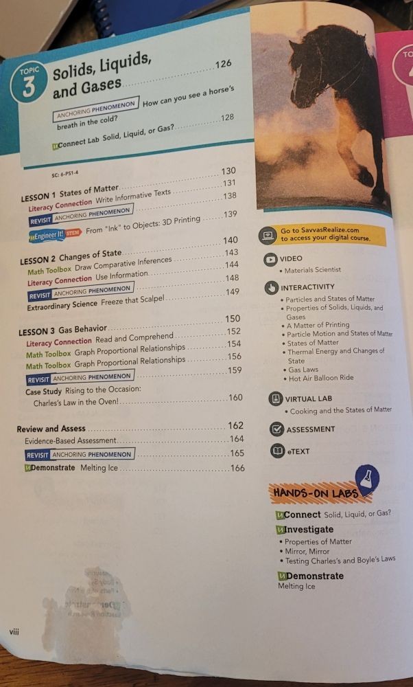 Elevate Science Student Workbook SAVVAS Learning GRADE 6 HomeSchooling 2023