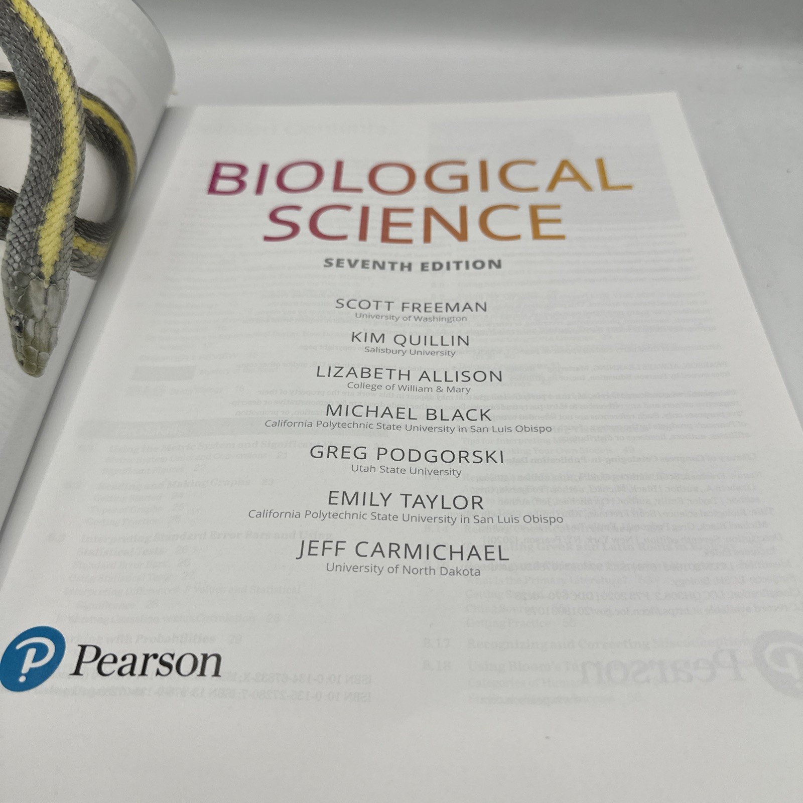 Biological Science – Hardcover, by Freeman Scott; Quillin Kim; – Great Condition