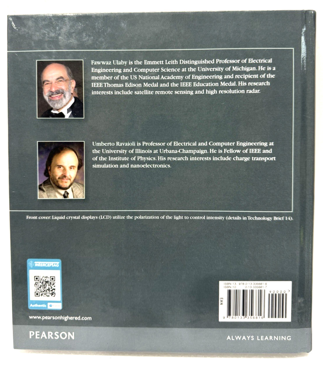 Fundamentals of Applied Electromagnetics Hardcover Ulaby Ravaioli Textbook