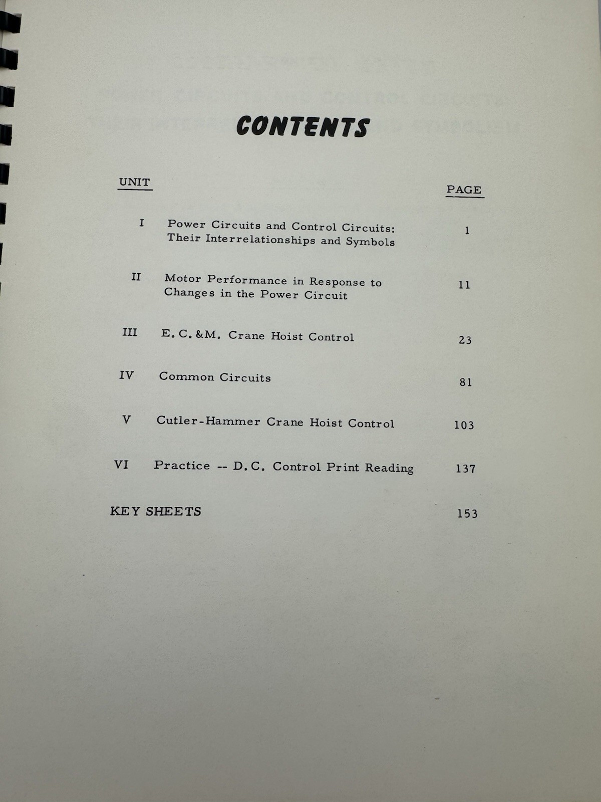 USS United States Steel Corporation D.C. Crane Control Print Reading Manual 1972