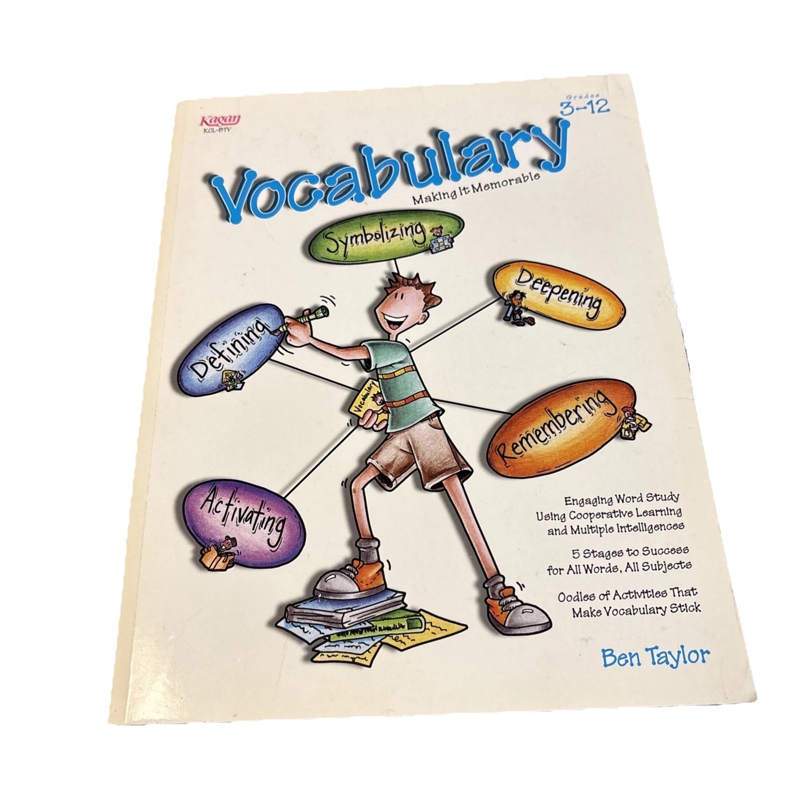 Vocabulary Grades 3-12 Kagan/Ben Taylor (2012, Trade Paperback) Very Good