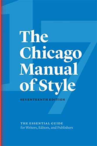 The Chicago Manual of Style, 17th E…, Univ Chicago, .
