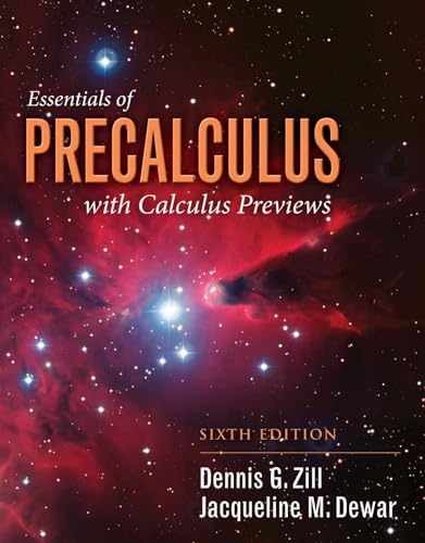 Essentials of Precalculus with Calculus – Hardcover, by Zill Dennis G.; – Good