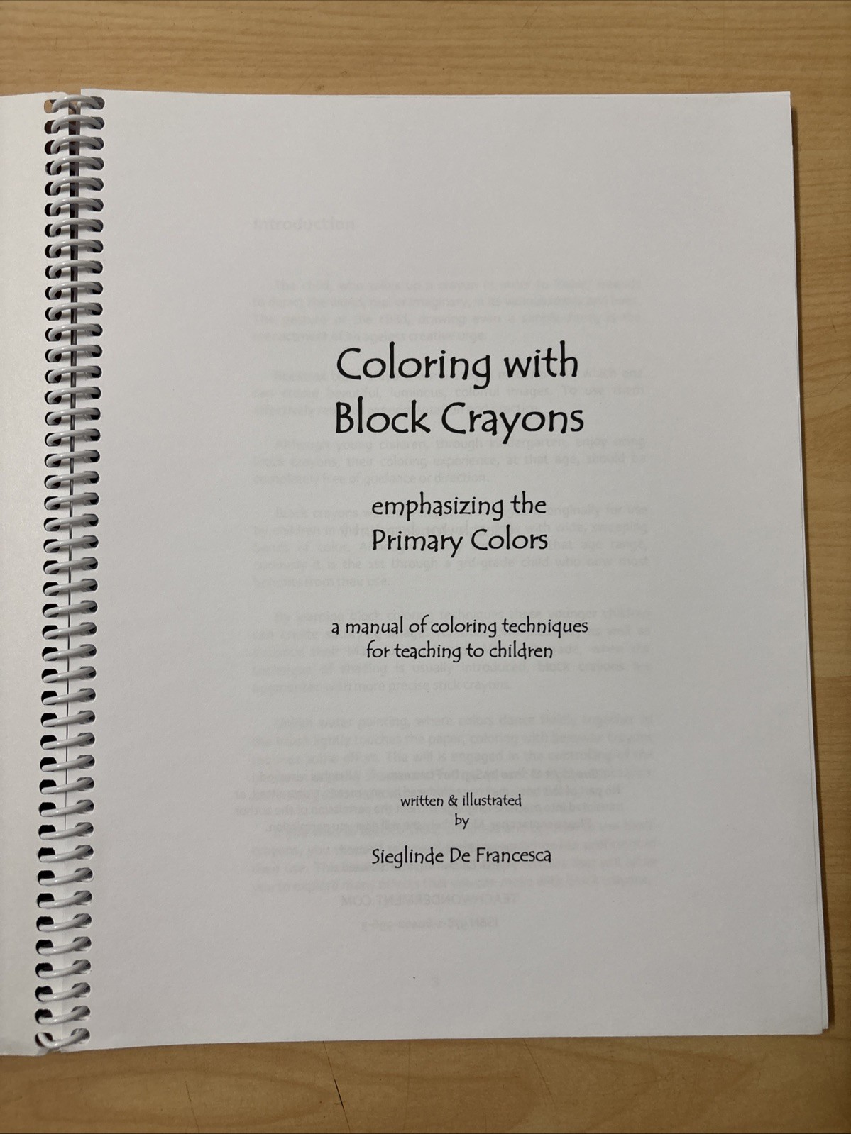 Coloring with Block Crayons Emphasizing the Primary Colors Revised 4th Edition