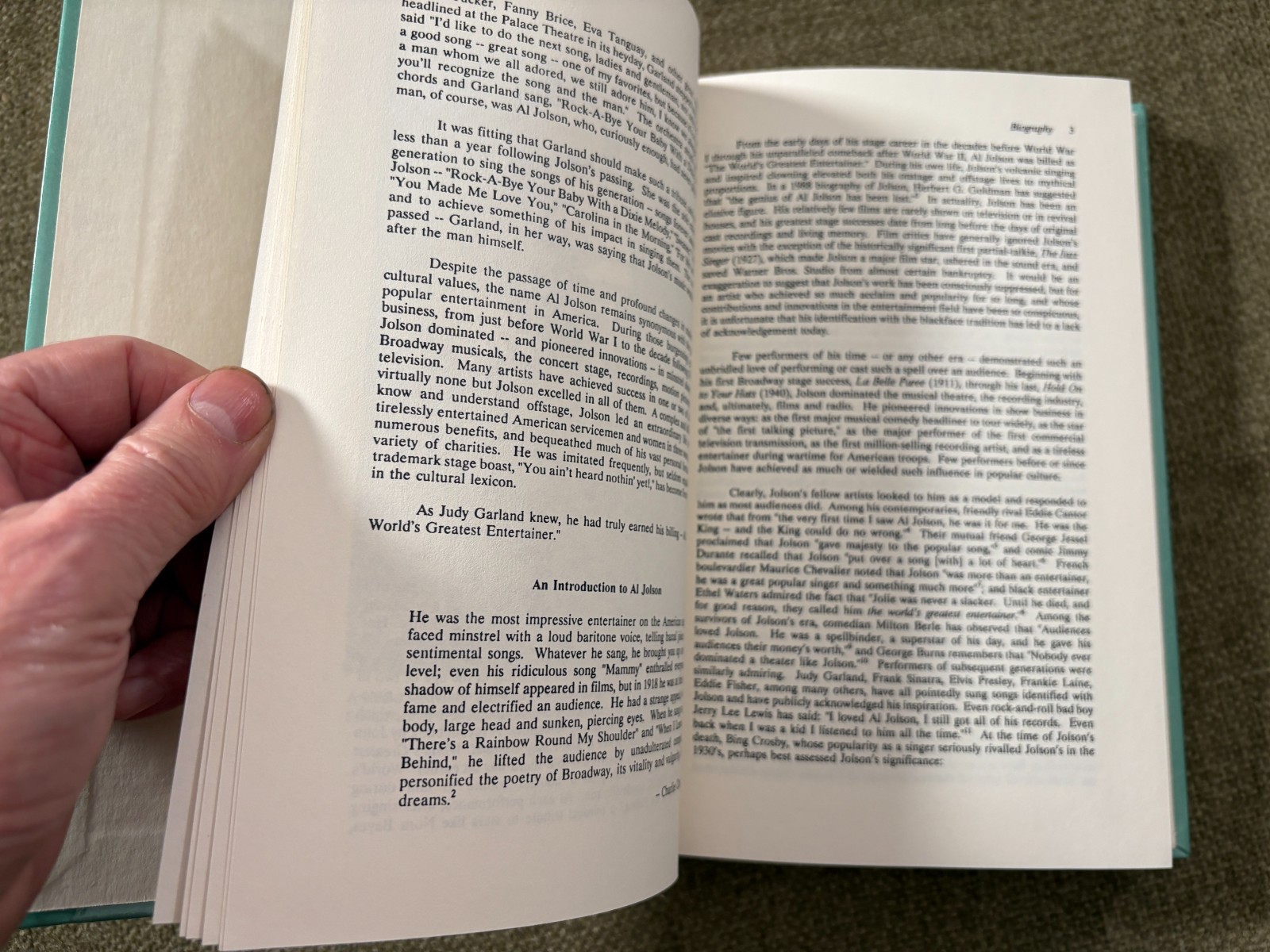 Al Jolson Bio-Bibliography James Fisher 1994 Hardcover Reference Book