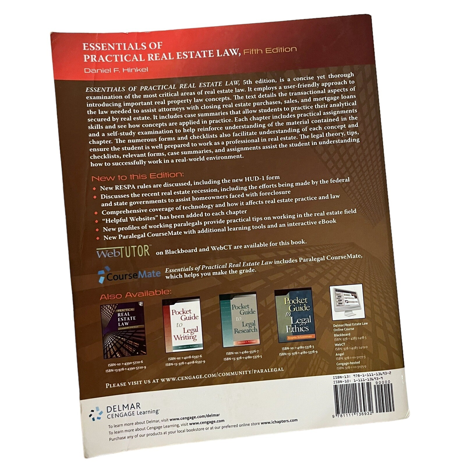 Essentials of Practical Real Estate Law Fifth Edition Paperback Daniel Hinkel