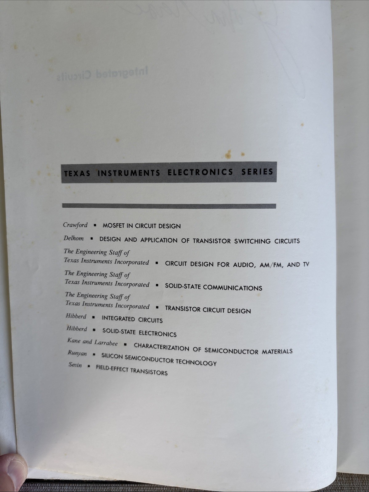 Integrated Circuits Texas Instruments Electronics Store 1969 Hibberd Engineers